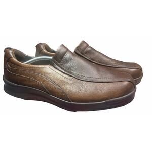 SAS Men’s Cruise On Slip On Brown Leather Loafers Bicycle Toe Size-13 WIDE